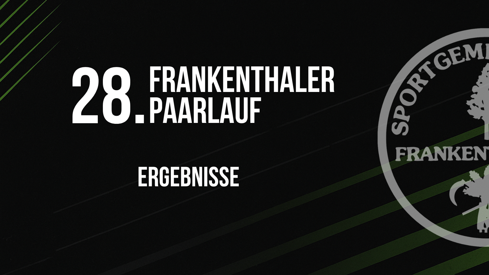 28. Frankenthaler Paarlauf - Ergebnisse